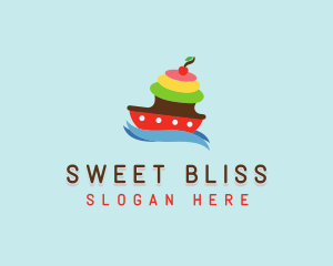 Sweet Cupcake Ship logo design