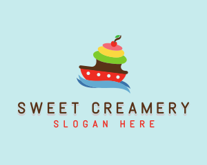 Sweet Cupcake Ship logo design