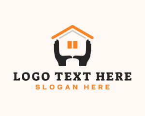 Rescue Shelter - Care Shelter Hands logo design