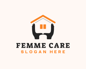 Care Shelter Hands logo design