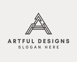 Architect Structure Builder Letter A logo design