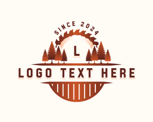 Wood - Sawmill Woodwork Tree logo design