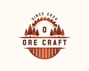 Sawmill Woodwork Tree logo design