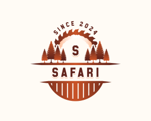 Lumber - Sawmill Woodwork Tree logo design