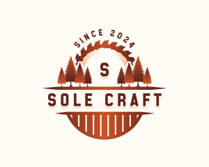 Sawmill Woodwork Tree logo design