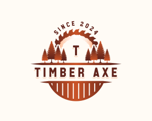 Sawmill Woodwork Tree logo design