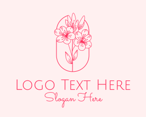 Pink Cherry Blossom  Logo