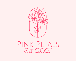 Pink Cherry Blossom  logo design