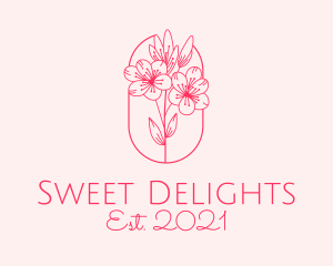 Pink Cherry Blossom  logo design