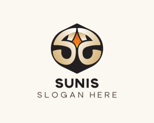 Modern Gold Letter S logo design