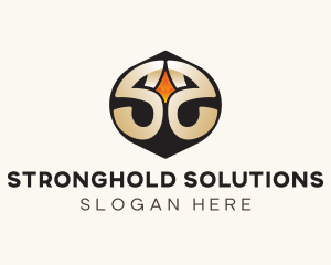 Modern Gold Letter S logo design