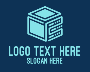 Digital Marketing - Blue Digital Cube logo design