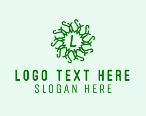 Plant - Organic Wreath Leaves Produce logo design