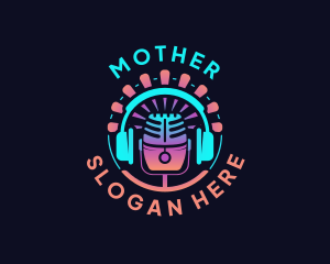 Entertainment - Radio Podcast Microphone logo design