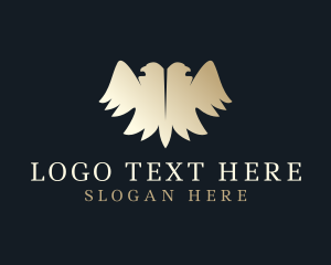Exclusive - Luxury Gold Eagle logo design