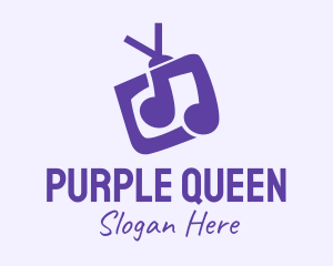 Purple Music Television logo design