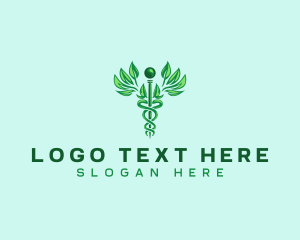 Hospital - Medical Caduceus Pharmacy logo design