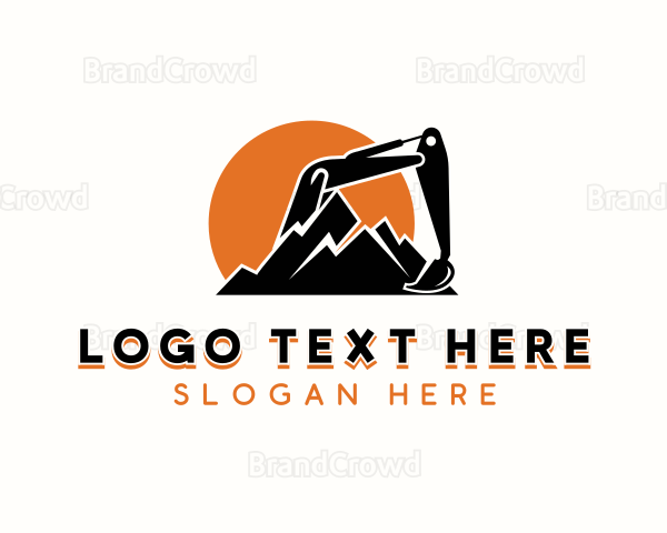 Mountain Excavation Contractor Logo