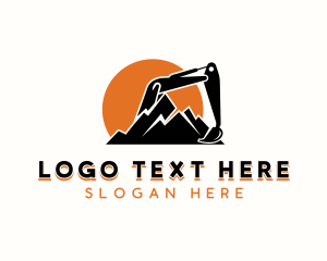 Excavation - Mountain Excavation Contractor logo design