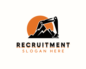 Heavy Equipment - Mountain Excavation Contractor logo design