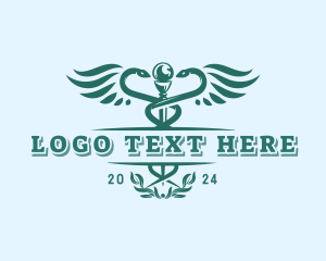 Pharmacy - Medical Health Caduceus logo design