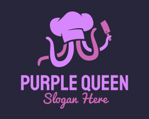 Purple Octopus Chef logo design