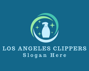 Cleaning Bottle Sprayer Disinfectant Logo