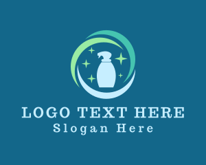 Housekeeping - Cleaning Bottle Sprayer Disinfectant logo design