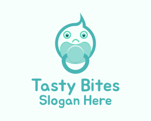 Teal Baby Pacifier Logo