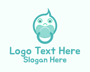 Teal Baby Pacifier Logo