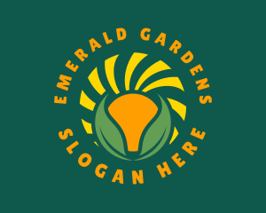 Garden Plant Sun logo design