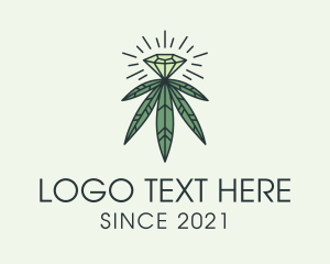 Marijuana - Precious Gem Weed logo design