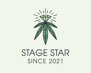 Precious Stone - Precious Gem Weed logo design