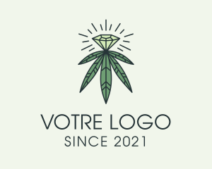 Crystal - Precious Gem Weed logo design