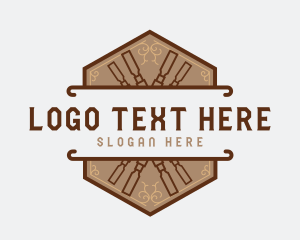 Woodworking - Chisel Woodworking Tools logo design