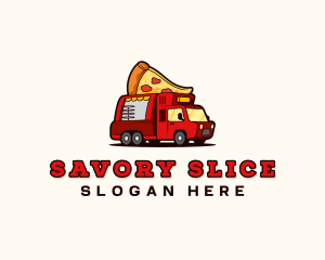 Pizza Food Truck logo design