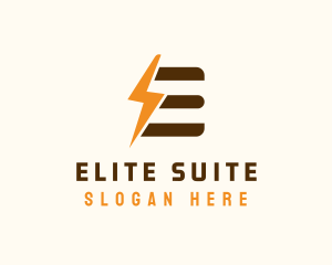 Electric Bolt Letter E  logo design