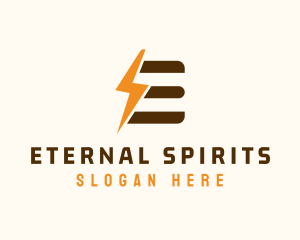 Electric Bolt Letter E  logo design