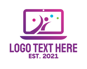 Laptop - Online Fitness Class logo design