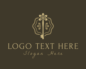 Privacy - Flower Luxury Key logo design