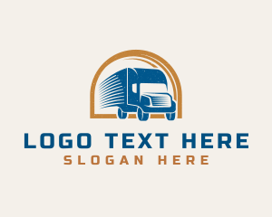 Vintage - Logistics Courier Truck logo design