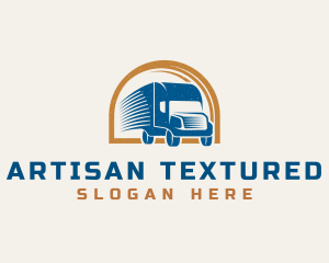 Textured - Logistics Courier Truck logo design