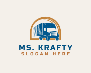 Shipping - Logistics Courier Truck logo design