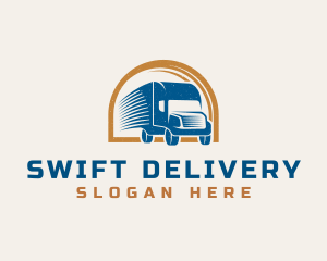 Logistics Courier Truck logo design