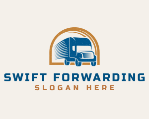 Logistics Courier Truck logo design