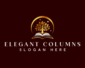 Elegant Book Tree logo design