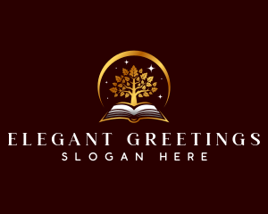 Elegant Book Tree logo design