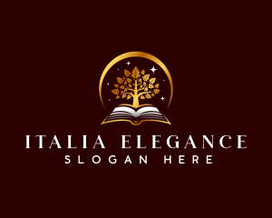 Elegant Book Tree logo design