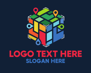 Location - Locator Cube logo design
