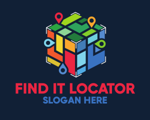 Locator - Locator Cube logo design